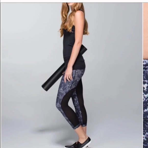 lululemon rocky road journey crops mesh  Tights - Picture 2 of 8